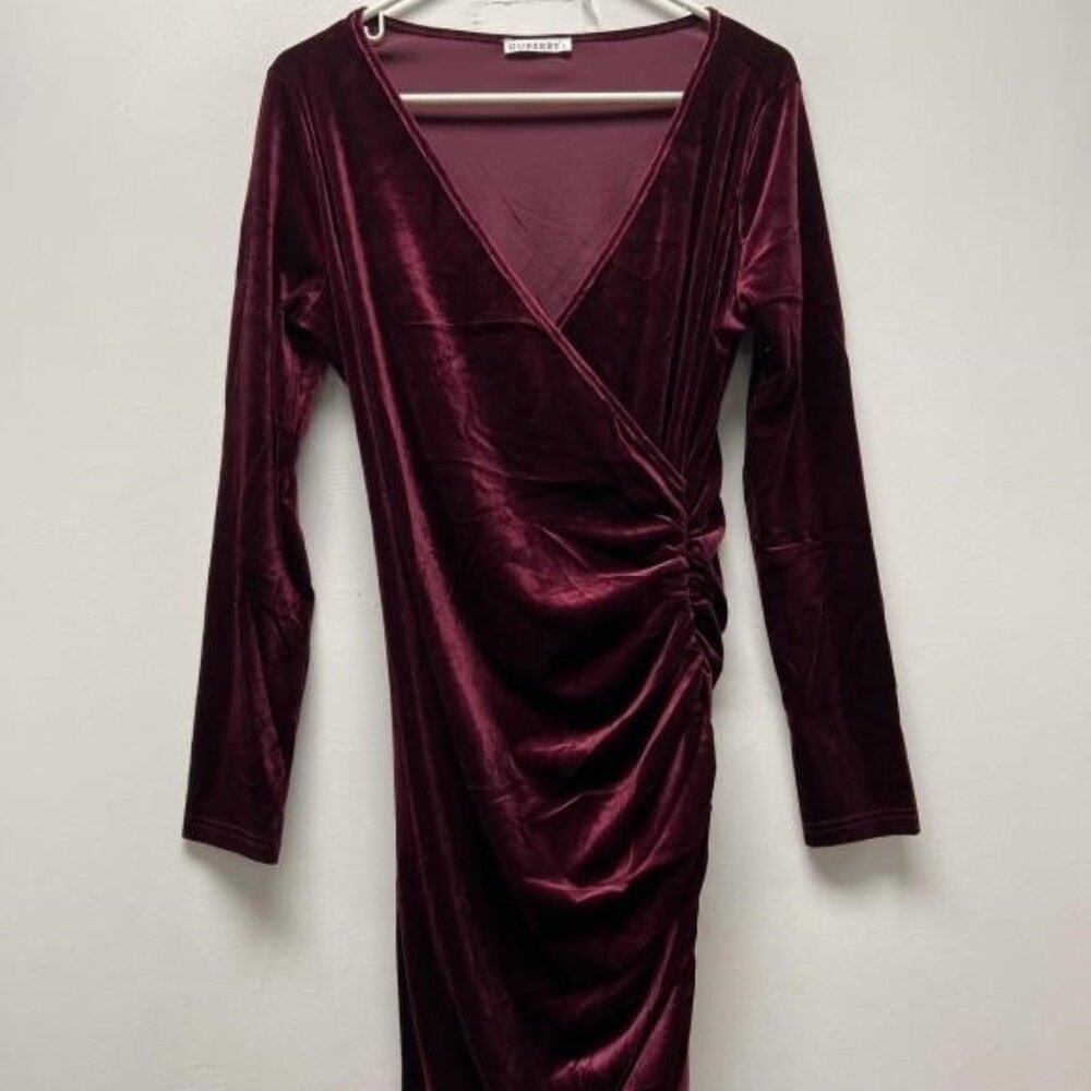 NEW Guberry Womes Velvet Long Sleeve Dress Sz Large